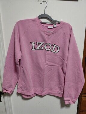 Izod Light Pink Crewneck Sweatshirt with Logo